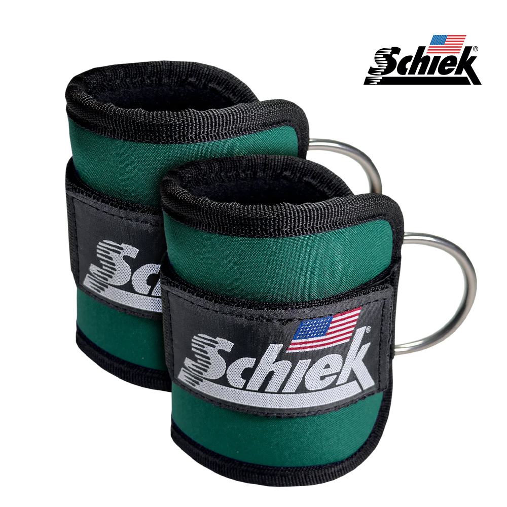 SCHIEK 1707 프리미엄 앵클 커프 그린 다리 둔근 어깨 헬스 스트랩 킥백 케이블 시크 쉬크 - 상품 이미지