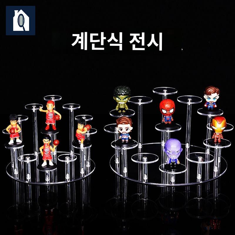 장식 투명 원형 아크릴 거치대 계단 받침대 피규어 - 상세 이미지 2