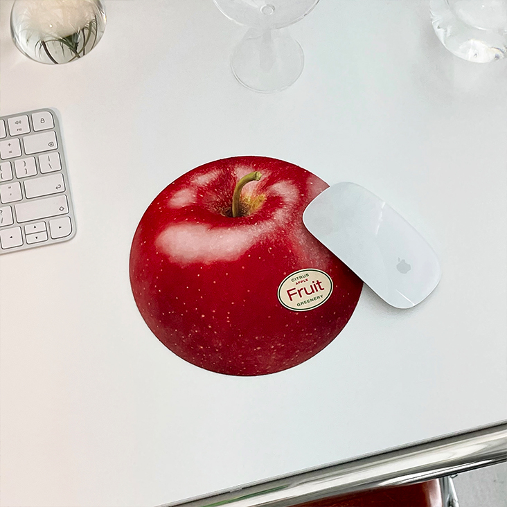 레드 사과 마우스패드 데스크테리어 책상매트 감성 오브제 홈오피스 RED APPLE - 상세 이미지 5