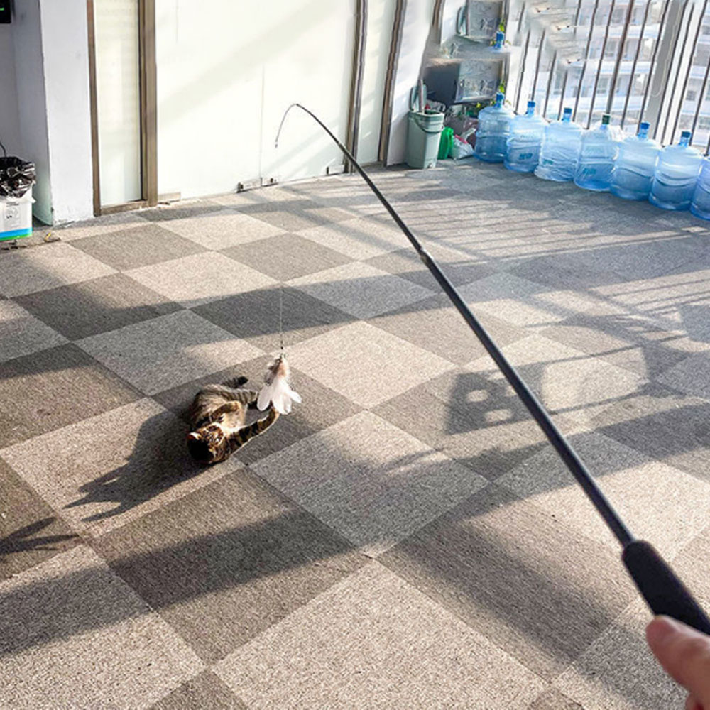 크레용펫 고양이 낚시대 단품 4단, 검정 - 상세 이미지 2