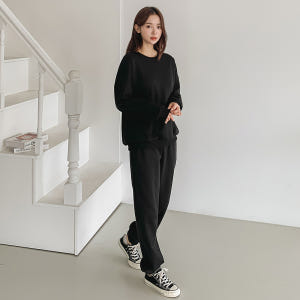 여성 트레이닝세트 츄리닝 조거 와이드 오버핏 후드 트레이닝복 상하세트 기... 착용 후기 | 사이즈/핏 총정리 - 상품 이미지 3