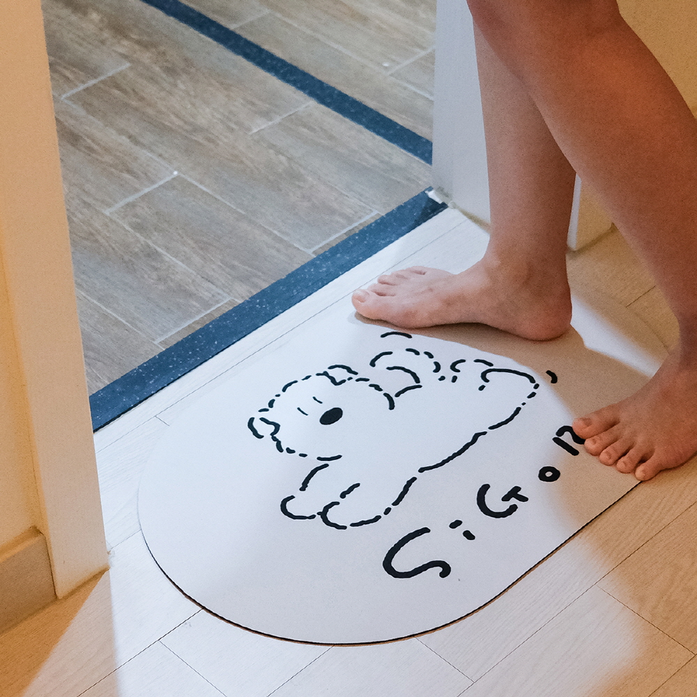 귀여운 욕실발매트 빨아쓰는 규조토발매트 주방 싱크대 발판 캐릭터