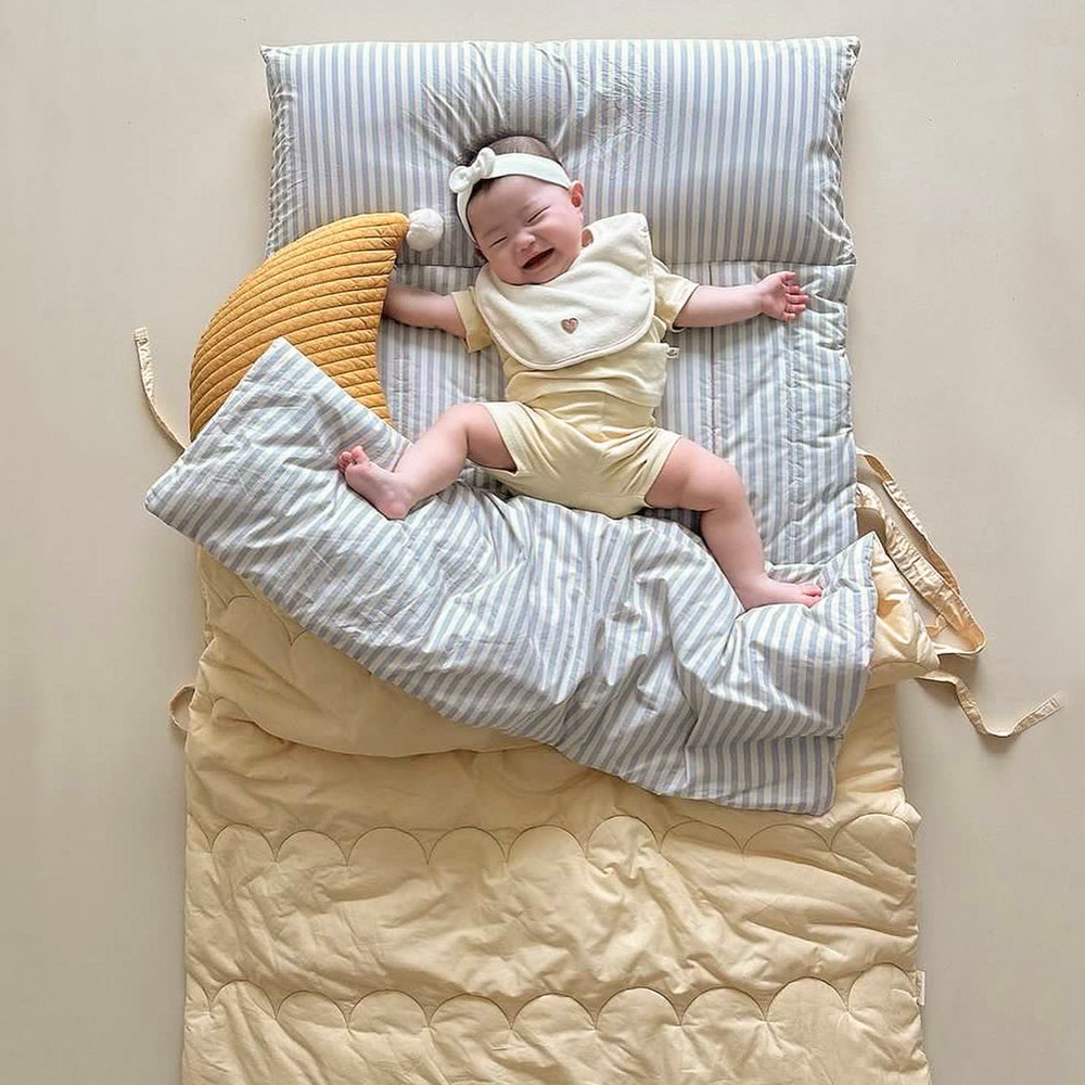 [바로발송] 올포홈 구르미 어린이집 낮잠이불 일체형 양면 버터크림 건조기 사용