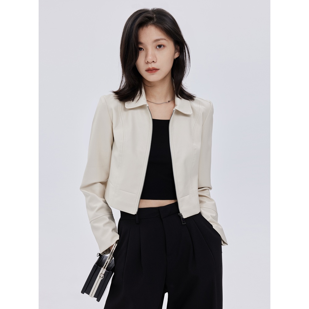 엄마친구아들 1화 심소영 자켓 가죽 이나윤 크롭 간절기 의상 옷 패션 - 상세 이미지 2