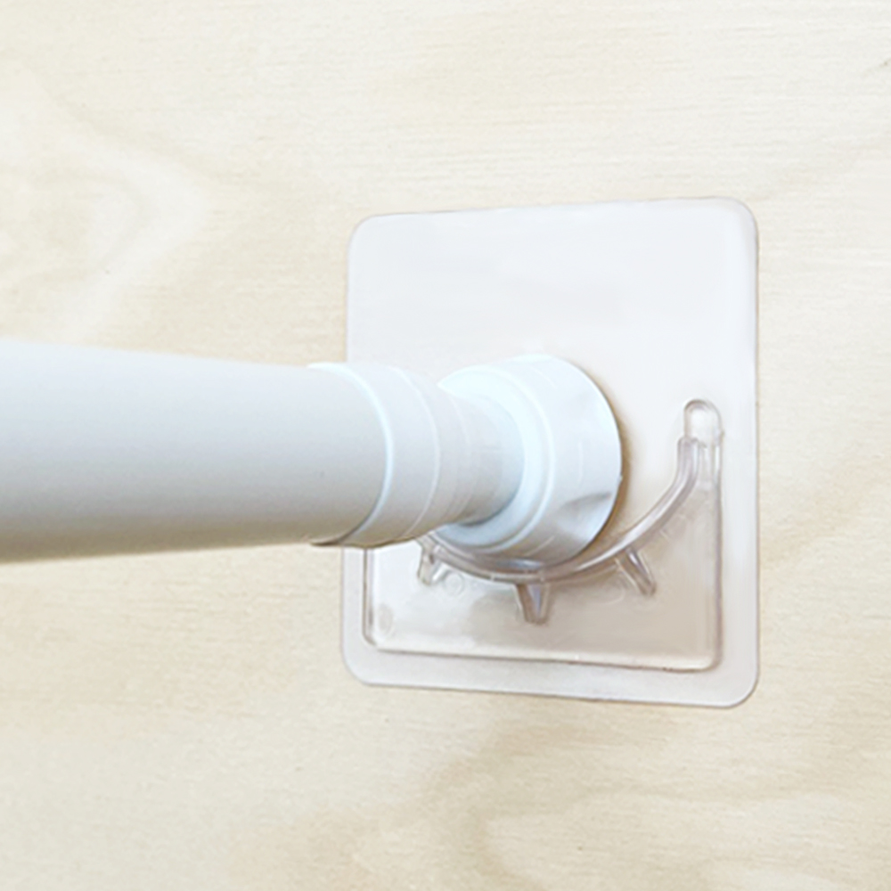 못없이 압축봉 걸이 커튼봉 고정 브라켓 홀더 2P