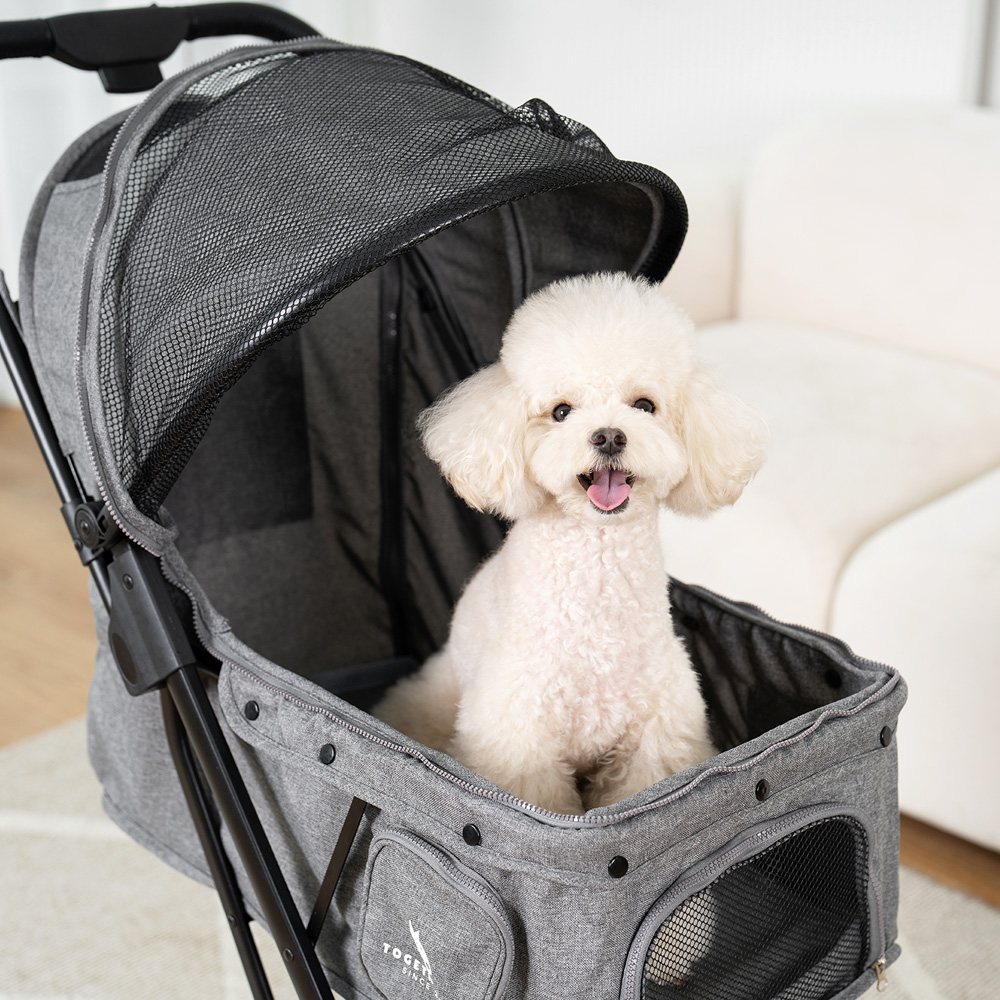 투게더펫 에어 강아지 유모차 기내반입 가능 접이식 중소형견 휴대용 일체형
