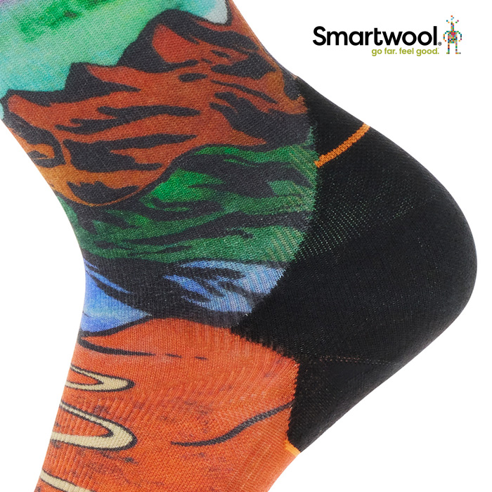 [스마트울] Trail Run Targeted Cushion Singletrack Print Crew Socks 스마트울 - 상세 이미지 4