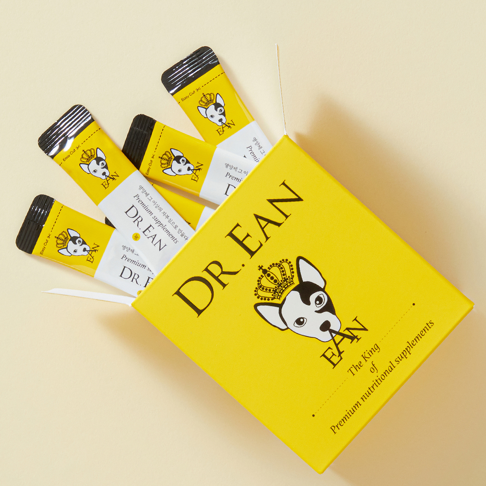 강아지 종합영양제 닥터이안, 슬개골 기관지 기침 눈물 피부 관절 간 노견 영양제, 1박스