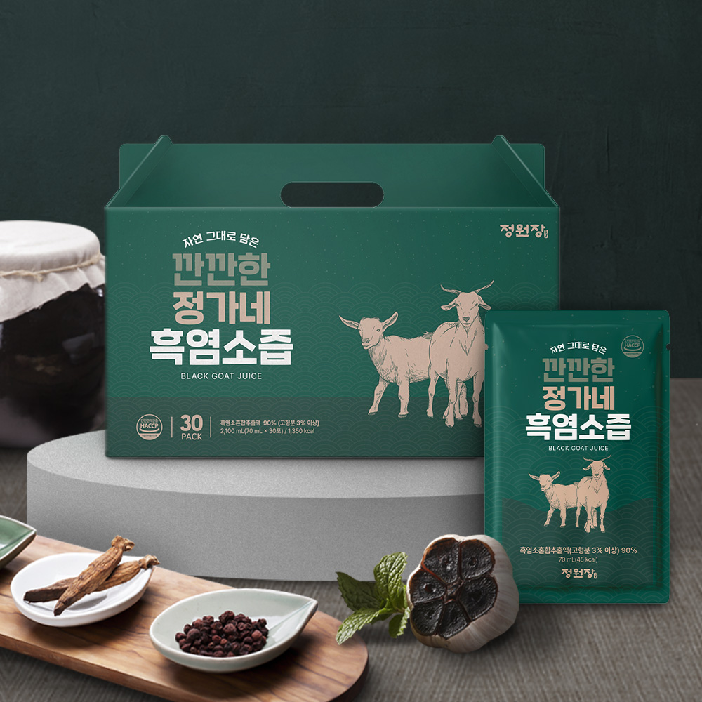 정원장 흑염소 진액 원 엑기스 즙 자연 방목 국내산 70ml 30팩 1박스 (30일분) - 상세 이미지 3
