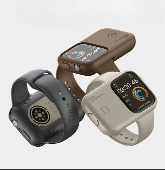 애플워치 무선 충전 케이스 커버 여행용 휴대용 고속 무선충전기 충전독 무선충전패드 무선충전 스타라이트 화이트 44/45mm 전용