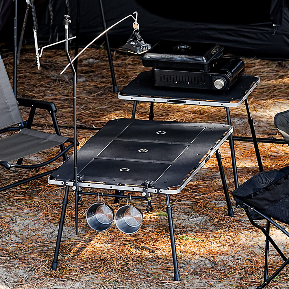 카즈미 원 테이블 컬렉션 IGT 캠핑테이블 높이조절 경량 버너 행어 선반 랜턴걸이