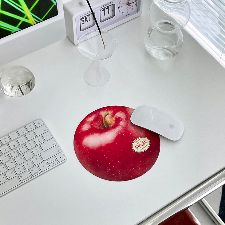 레드 사과 마우스패드 데스크테리어 책상매트 감성 오브제 홈오피스 RED APPLE - 상세 이미지 2