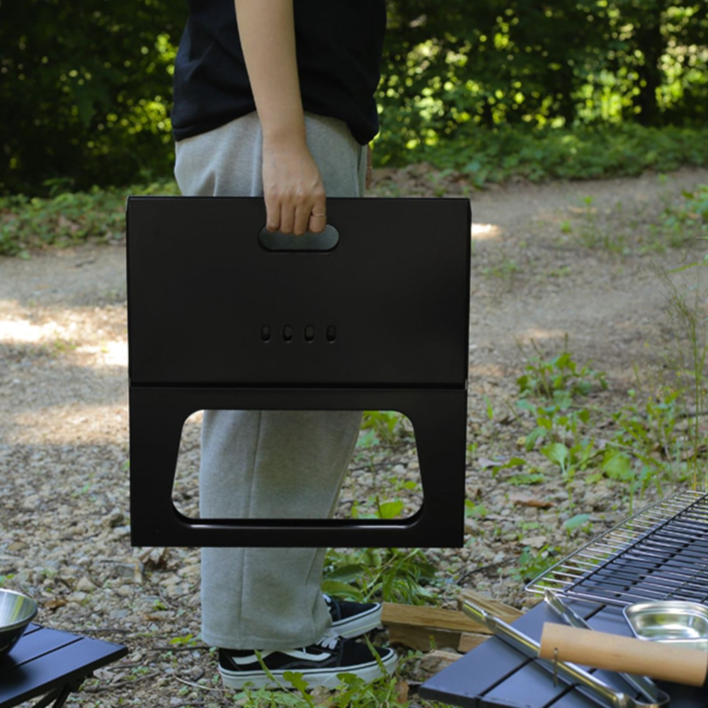 경량 접이식 화로대 석쇠 바베큐그릴 캠핑 숯불 스텐드 화롯대