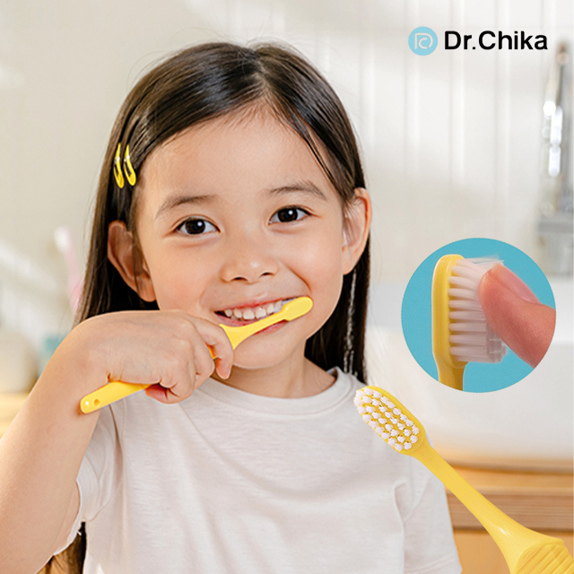닥터치카 부드러운 어린이칫솔 세트 4개 어린이집 유치원 초등학생 주니어 C4.5