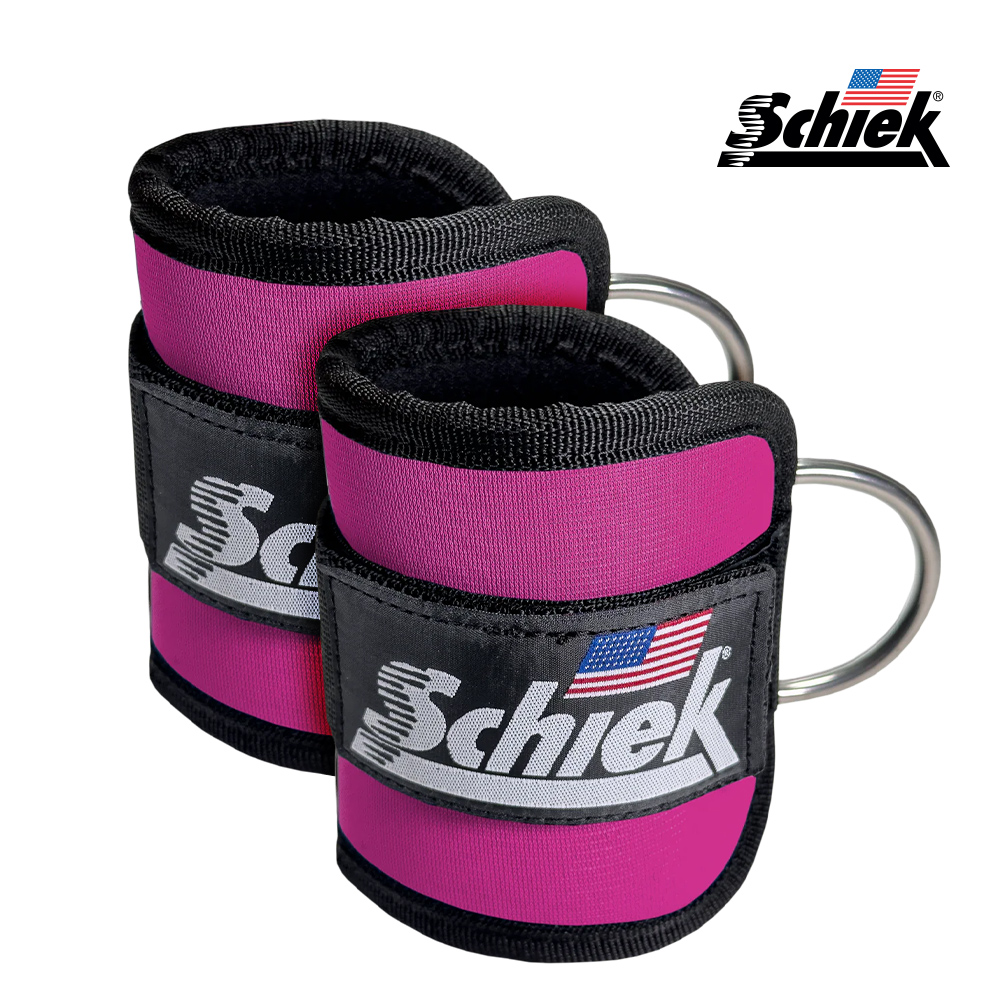 SCHIEK 1707 프리미엄 앵클 커프 핑크 다리 둔근 어깨 헬스 스트랩 킥백 케이블 시크 쉬크 - 메인 이미지