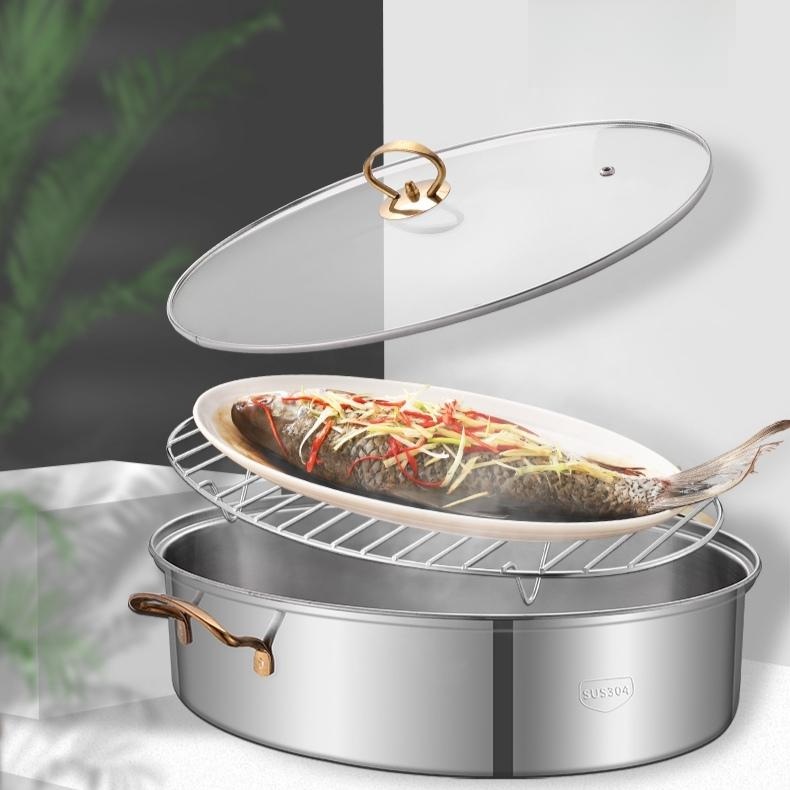 생선찜기 업소용 대형 생선 스테인레스 고구마 찜솥 찜냄비 만두 스텐 찜통 - 상품 이미지