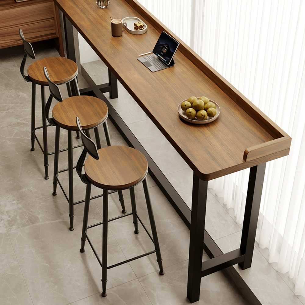 좁고긴 창가 테이블 슬림 발코니 바 노트북 사이드 120x40x105 - 상세 이미지 2