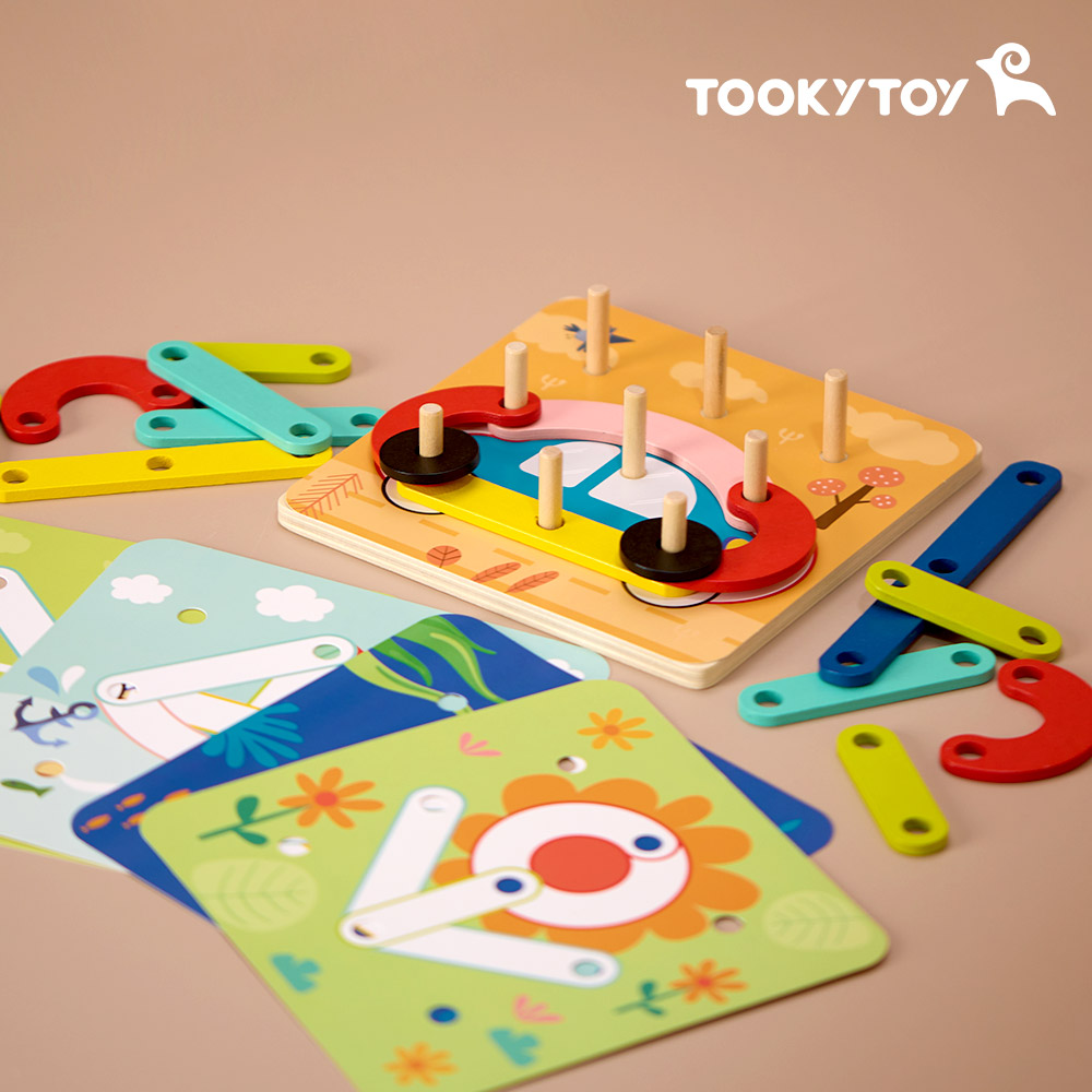 [투키토이] 패턴학습퍼즐 퍼즐 원목패턴 인지학습 모양맞추기 Tookytoy 코레샵 - 상품 이미지