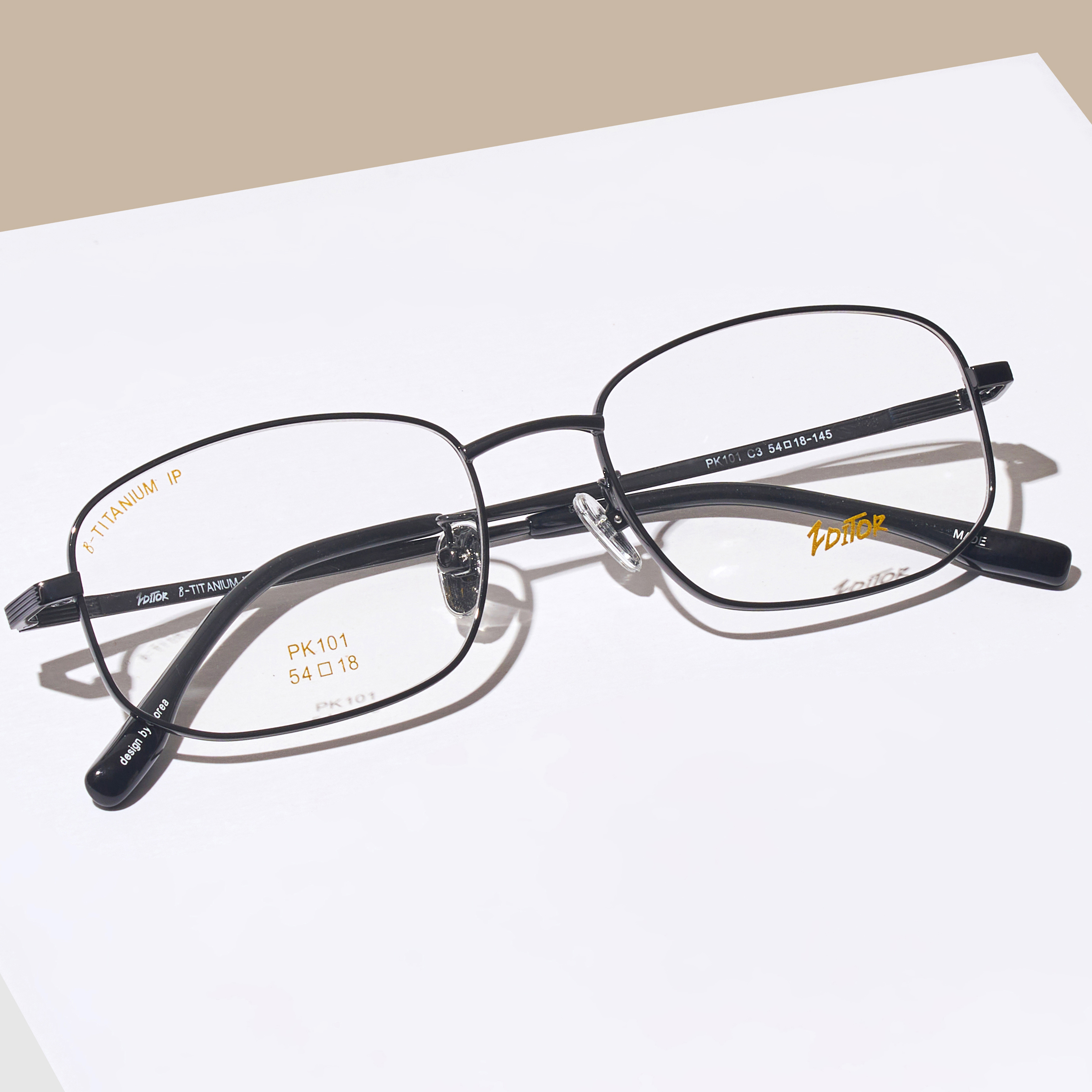 블루라이트차단 사각 가벼운 티타늄 안경테