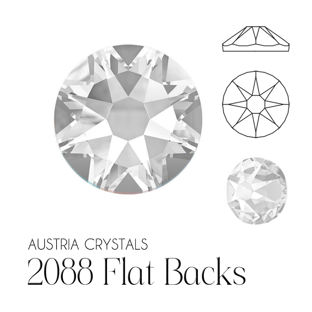 스와로브스키 2088 ss3 100개 1.5mm 크리스탈 평스톤 네일아트 스톤파츠