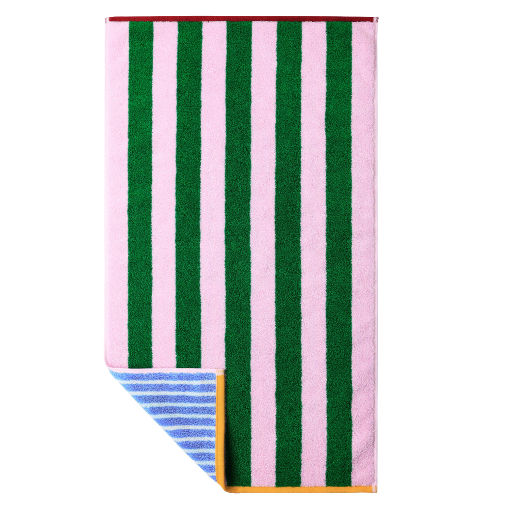 키리키리리빙 워터멜론 스트라이프 타올 수피마40수 소프트 저자극 호텔 수건