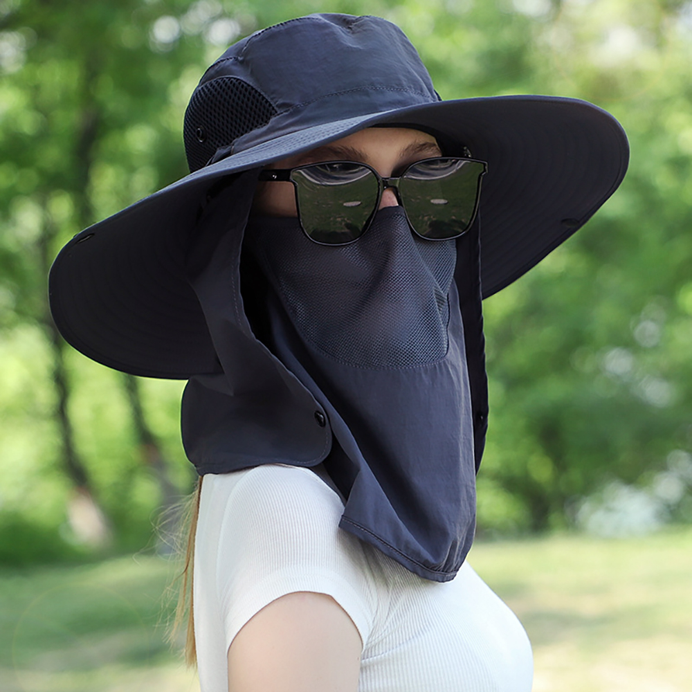 우산 모자 삿갓형 양산 머리에 쓰는 파라솔 낚시 농사 밭일 블랙