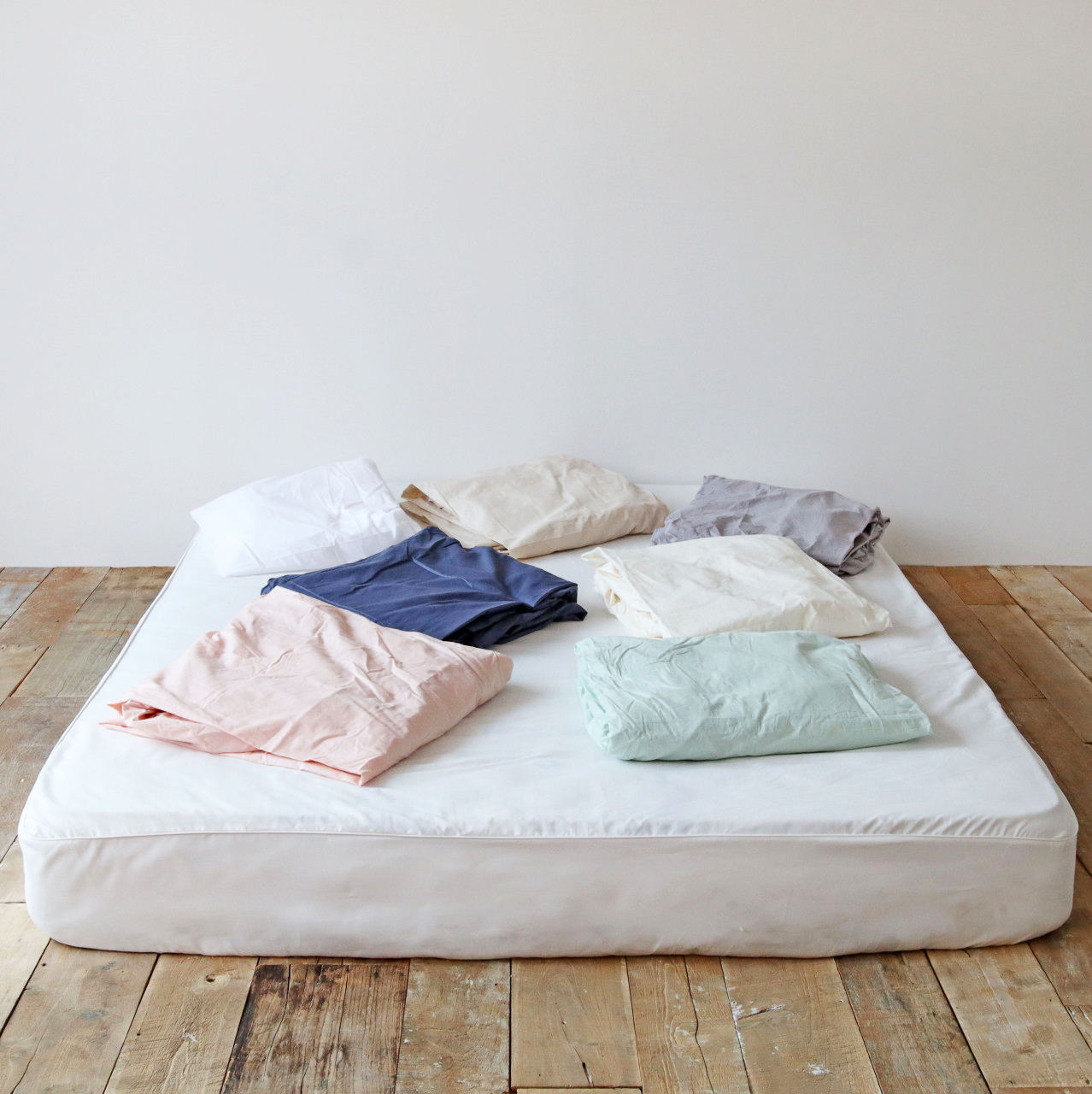 데일리 60수 아사 순면 부드러운 국산 홑겹 침대 매트리스 커버 Q