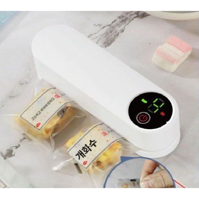 소형 실링기 비닐 가정용 미니 밀봉기 밀봉 포장 접착기 포장기 씰링기 자동 비닐접착기 흰색 2400mah 미니 충전 3단 속도