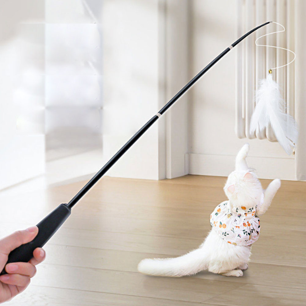 크레용펫 고양이 낚시대 단품 4단, 검정 - 상세 이미지 3