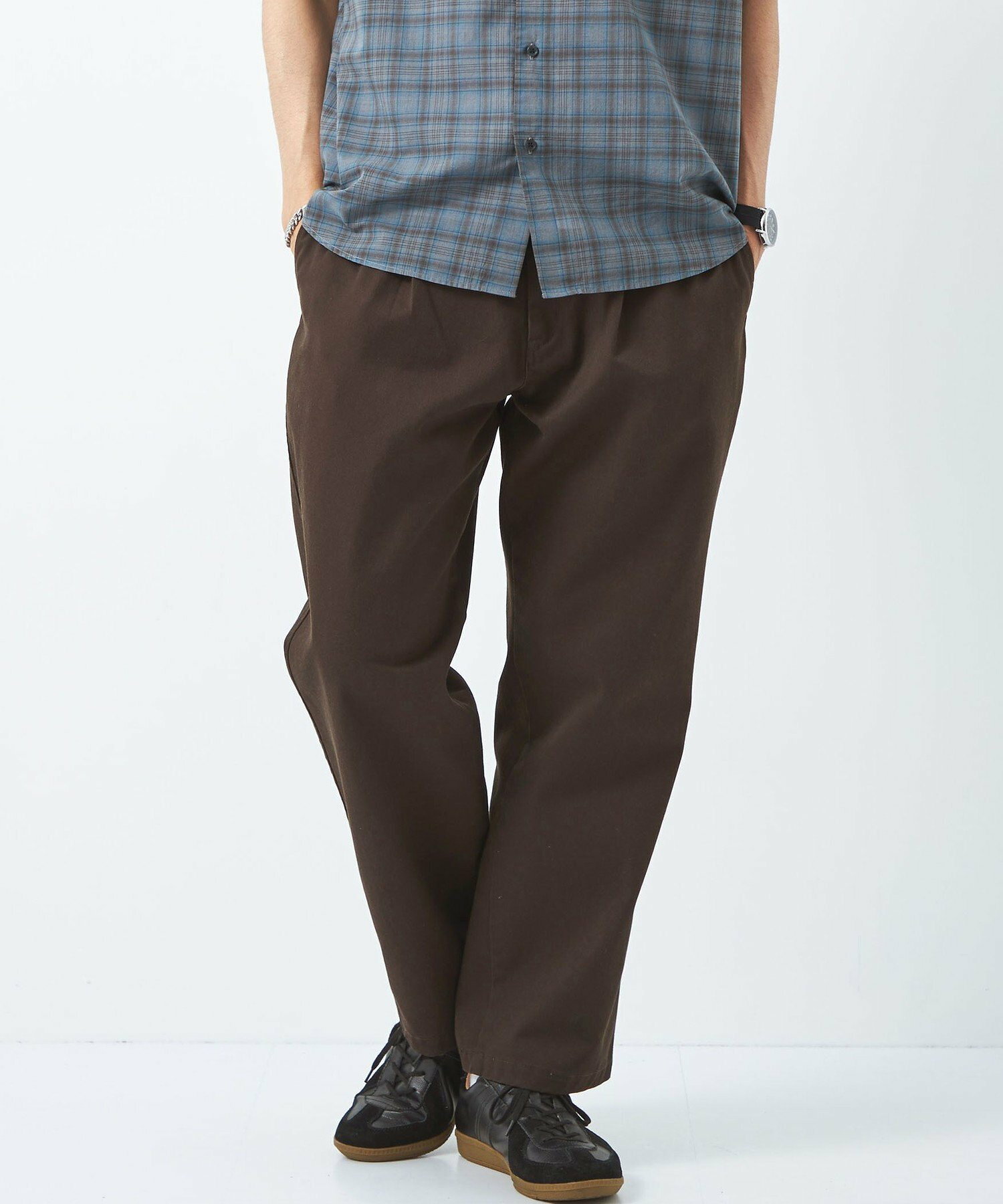 디키즈 Dickies x GLR 그린 라벨 릴렉싱 TC/TWILL 1 플리츠 와이드 팬츠 - 상세 이미지 3