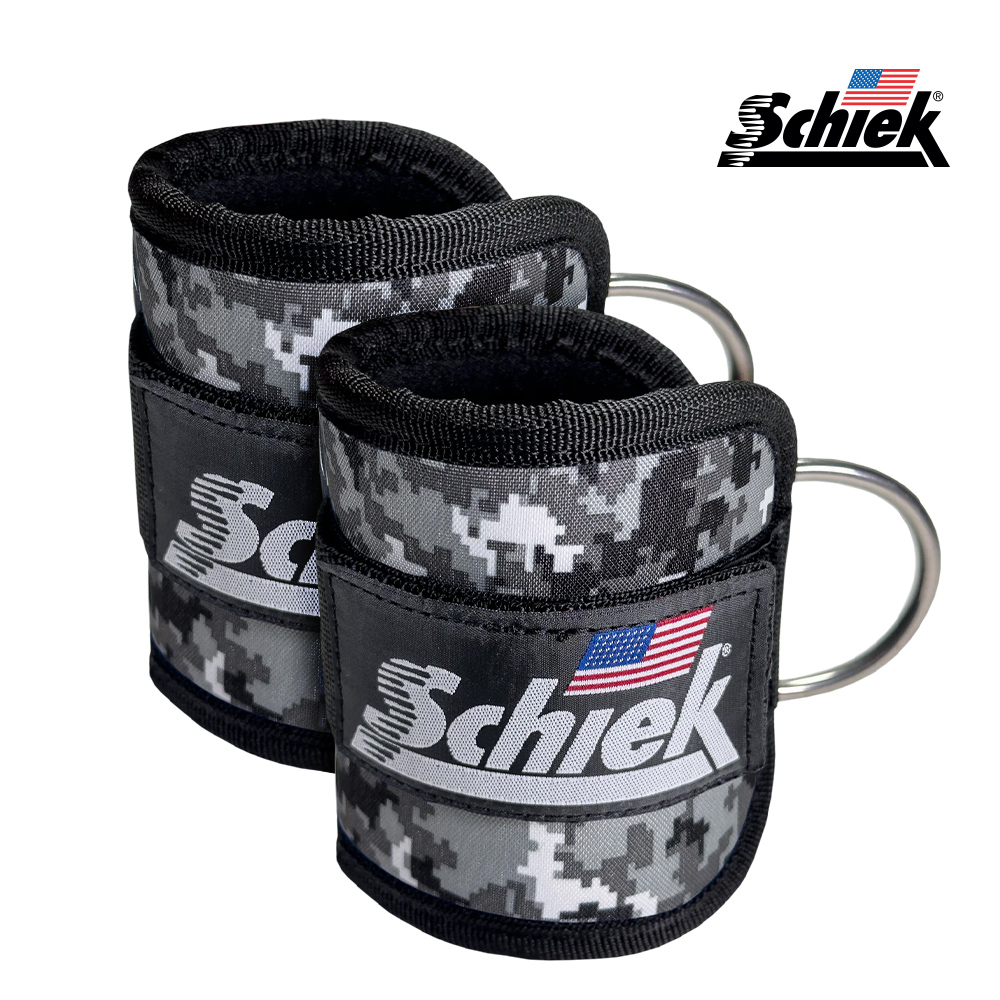 SCHIEK 1707 프리미엄 앵클 커프 디지카모 다리 둔근 어깨 헬스 스트랩 킥백 케이블 시크 쉬크 - 메인 이미지