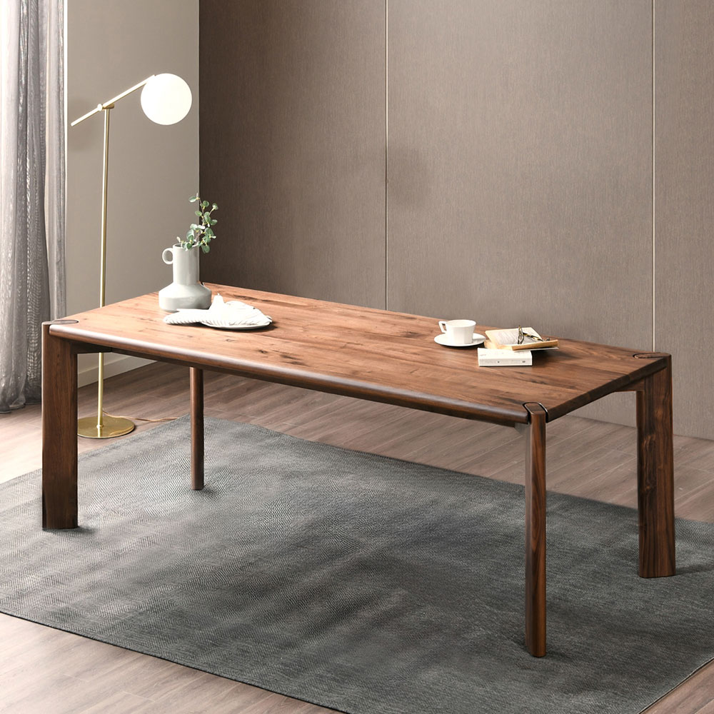 스코나 오니안 북미산 호두나무 원목 다이닝 식탁 테이블 2000mm, 월넛