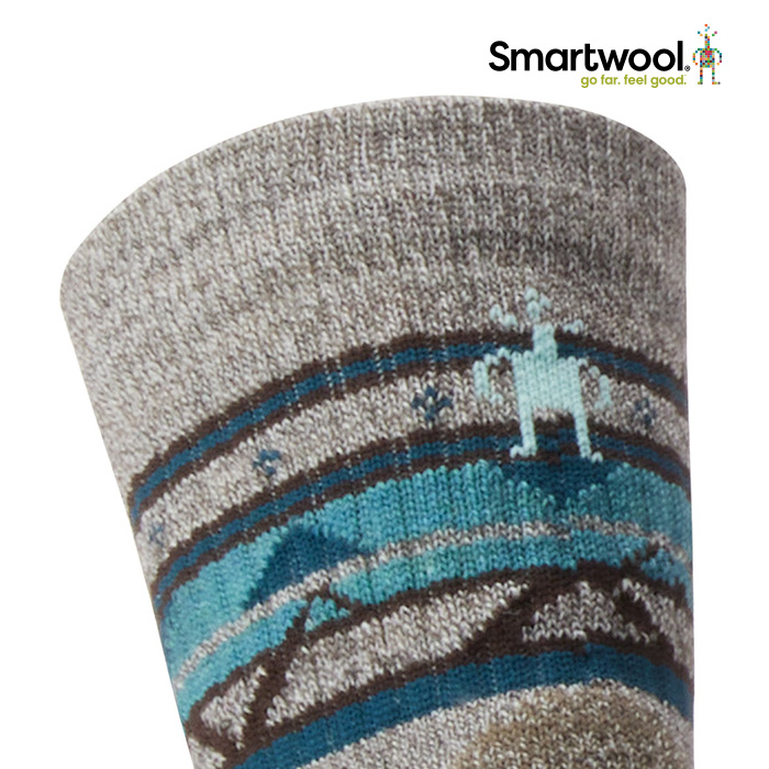 [스마트울] W H Light Cushion Zig Zag Valley Mid Crew Socks 스마트울 - 상세 이미지 5