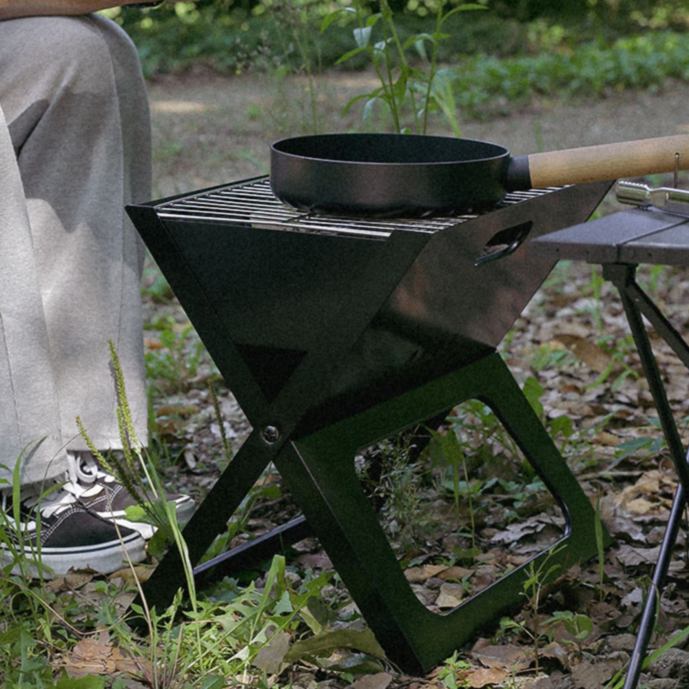 경량 접이식 화로대 석쇠 바베큐그릴 캠핑 숯불 스텐드 화롯대