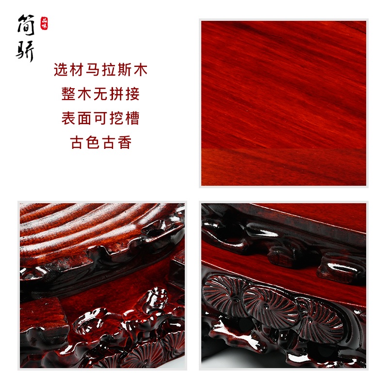 수반받침대 원목 선반 인테리어 돌 진열대 분재 골동품 B형 222x11.5x9호 - 상세 이미지 5