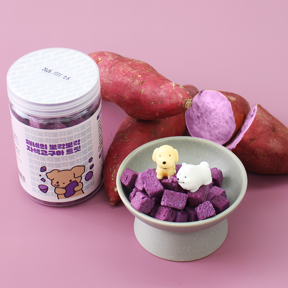 페네핏 강아지 동결건조 트릿 훈련 칭찬 저칼로리 간식 자색고구마, 100g, 1개