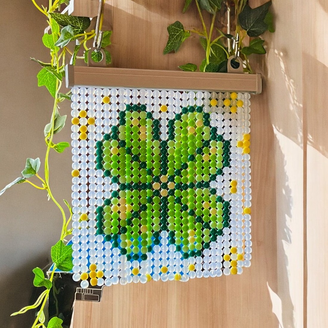 미니 비즈발 만들기 도안 DIY 재료 금붕어 어항 토마토 딸기 체리 네잎클로버 키트