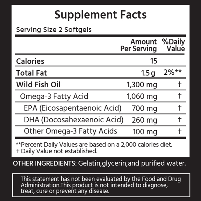 마이라이프내추럴스 오메가3 미니 피시 오일 1300mg 알약 소프트젤 240캡슐, 2개 - 상세 이미지 2