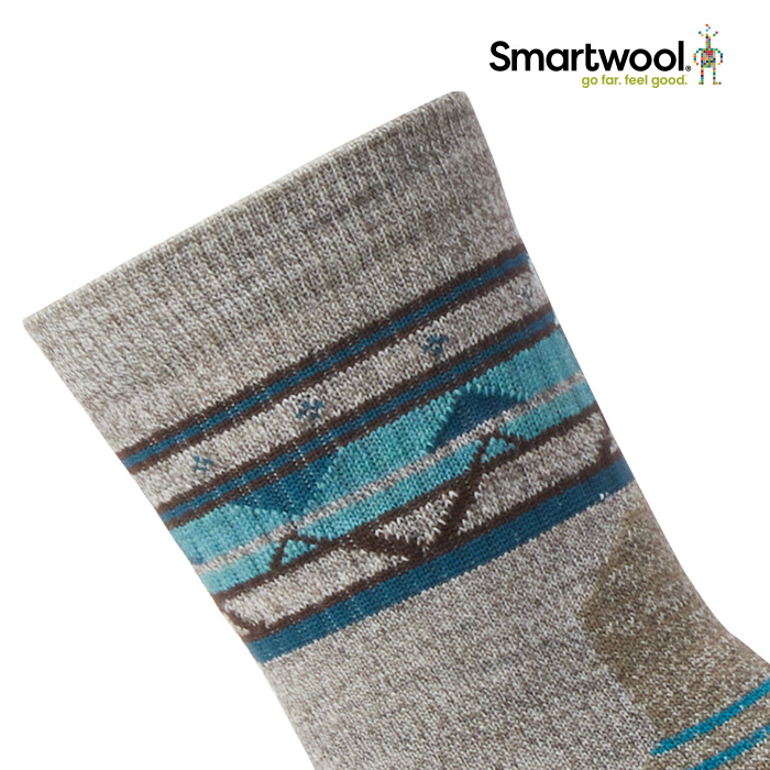 [스마트울] W H Light Cushion Zig Zag Valley Mid Crew Socks 스마트울 - 상세 이미지 2