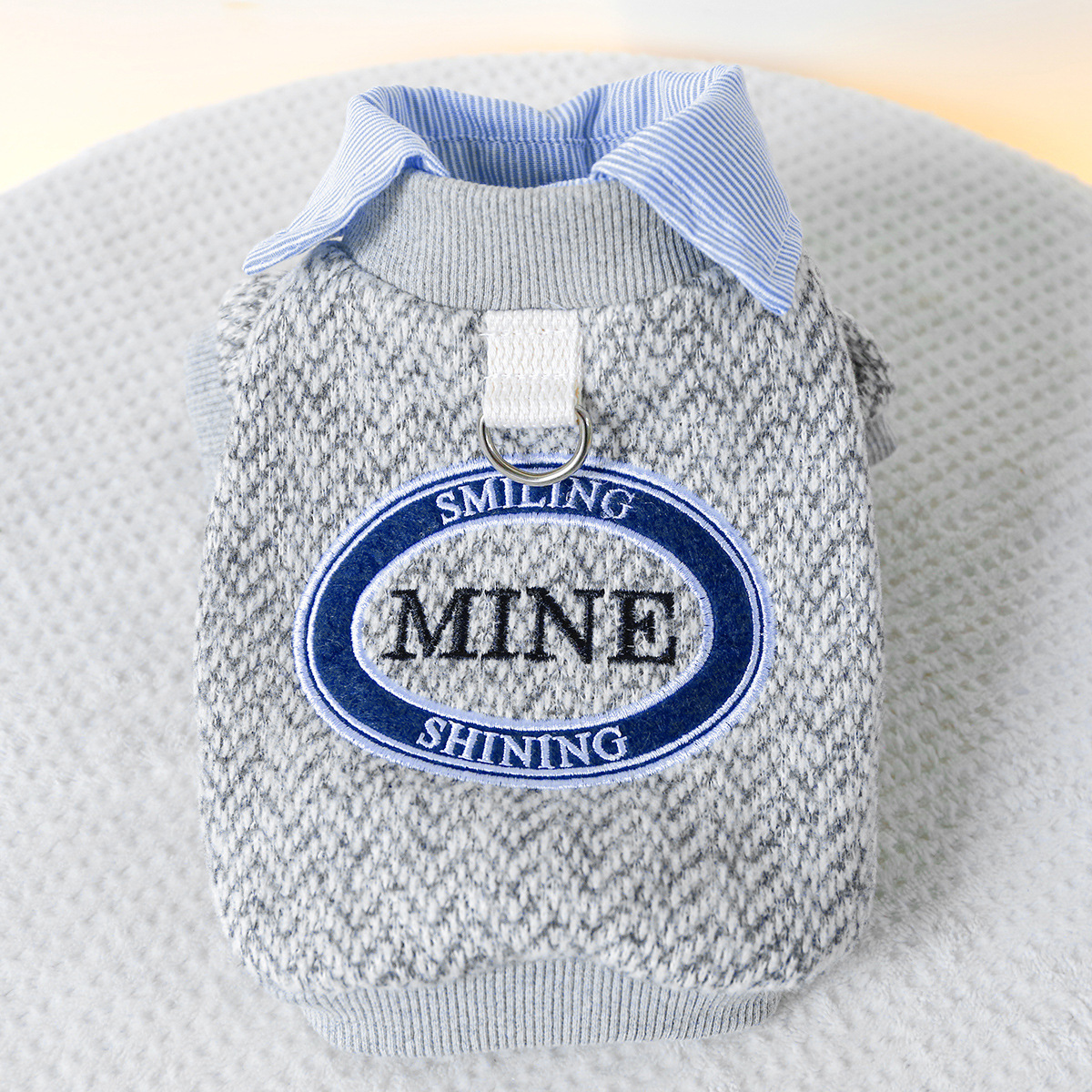 강아지옷 고양이 옷 자수 레터링 디테일 투피스 스타일 댕댕이 힙한 스웨터셔츠