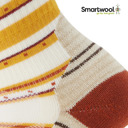 [스마트울] W Hike Light Cushion Stitch Stripe Mid Crew Socks 스마트울 여성 - 상세 이미지 4