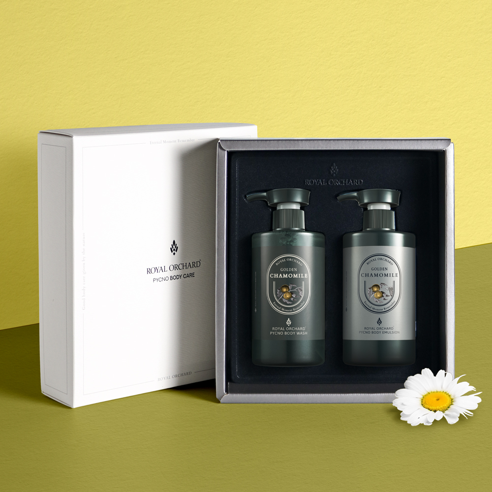 로얄오차드 차(TEA)로 만든 바디로션+바디워시 300ml 2종 선물세트 (피크노제놀 함유) : 로얄오차드