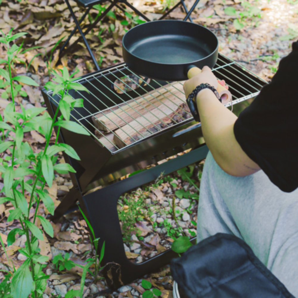경량 접이식 화로대 석쇠 바베큐그릴 캠핑 숯불 스텐드 화롯대