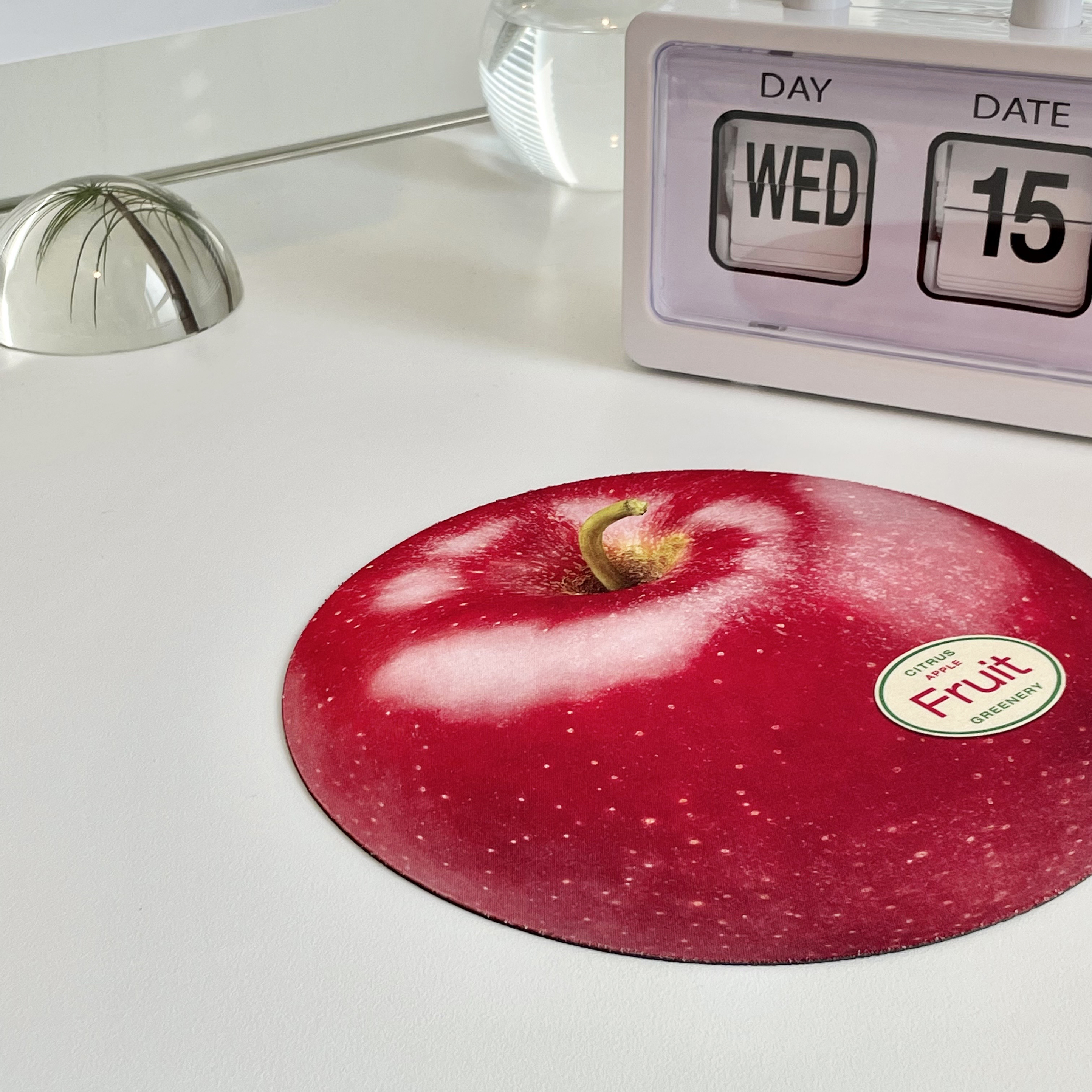 레드 사과 마우스패드 데스크테리어 책상매트 감성 오브제 홈오피스 RED APPLE 이미지 6