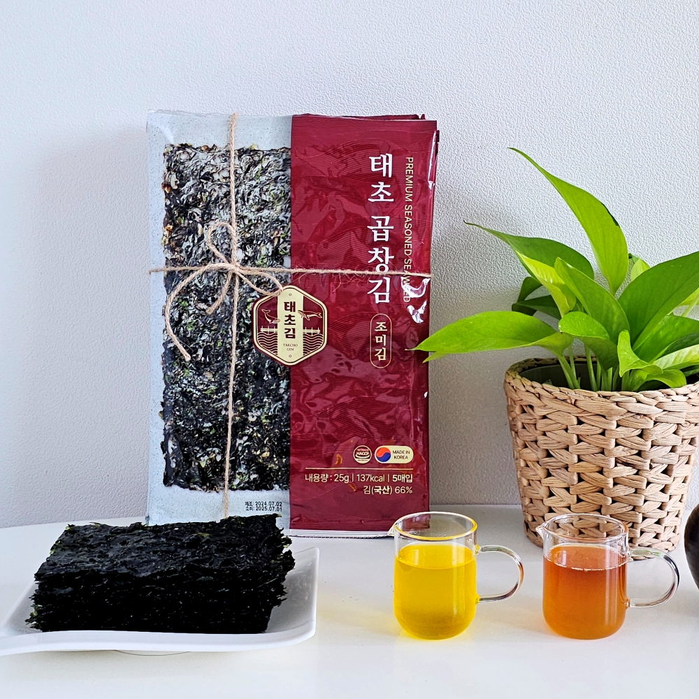 태초김 조미김 짭조름한 곱창김 전장김 5봉 10봉 구성