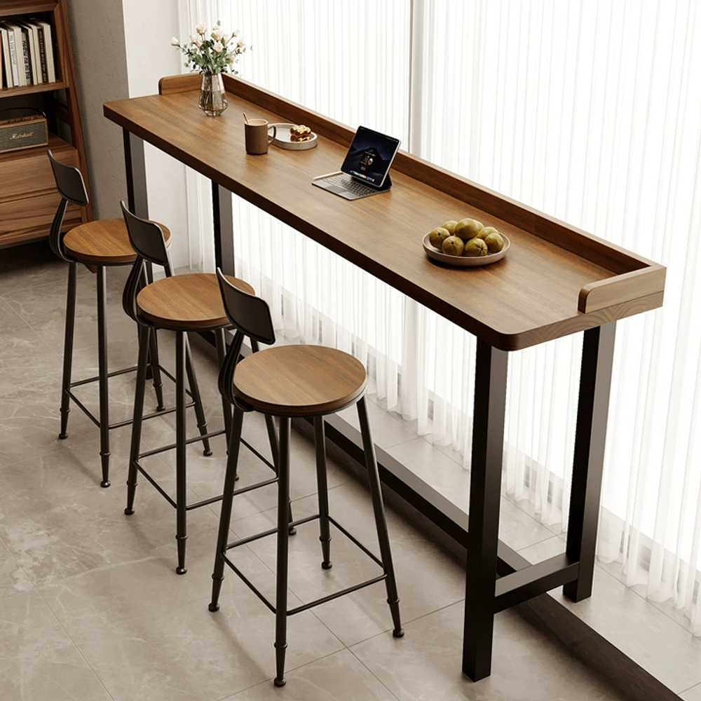 좁고긴 창가 테이블 슬림 발코니 바 노트북 사이드 120x40x105 - 상품 이미지