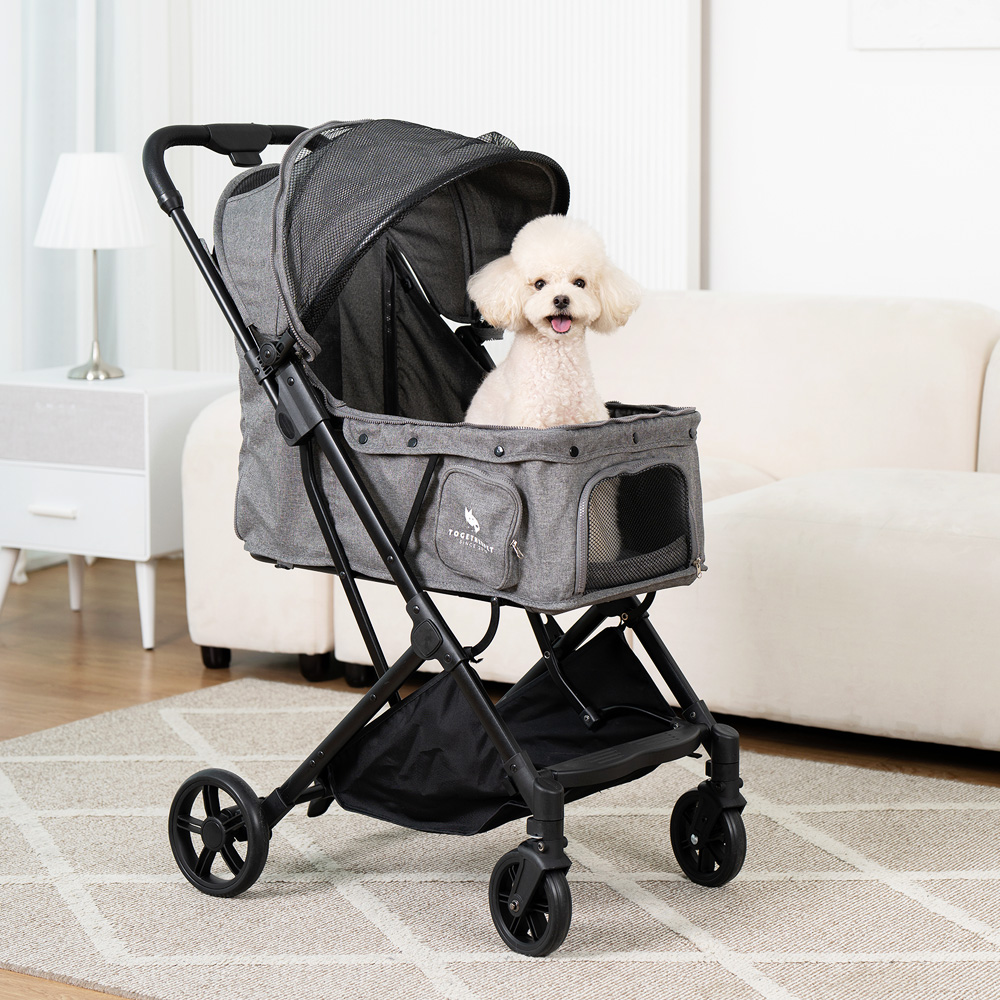 투게더펫 에어 강아지 유모차 기내반입 가능 접이식 중소형견 휴대용 일체형