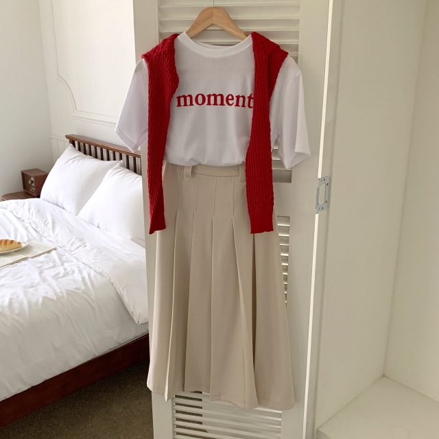 💖50%할인💖[2단기장/뒷밴딩!] 메이레빈 플리츠 핀턱 밴딩 봄 플레어 치마 A라인 롱 스커트(하객룩/새학기/깔끔/정장) 상세 이미지 59