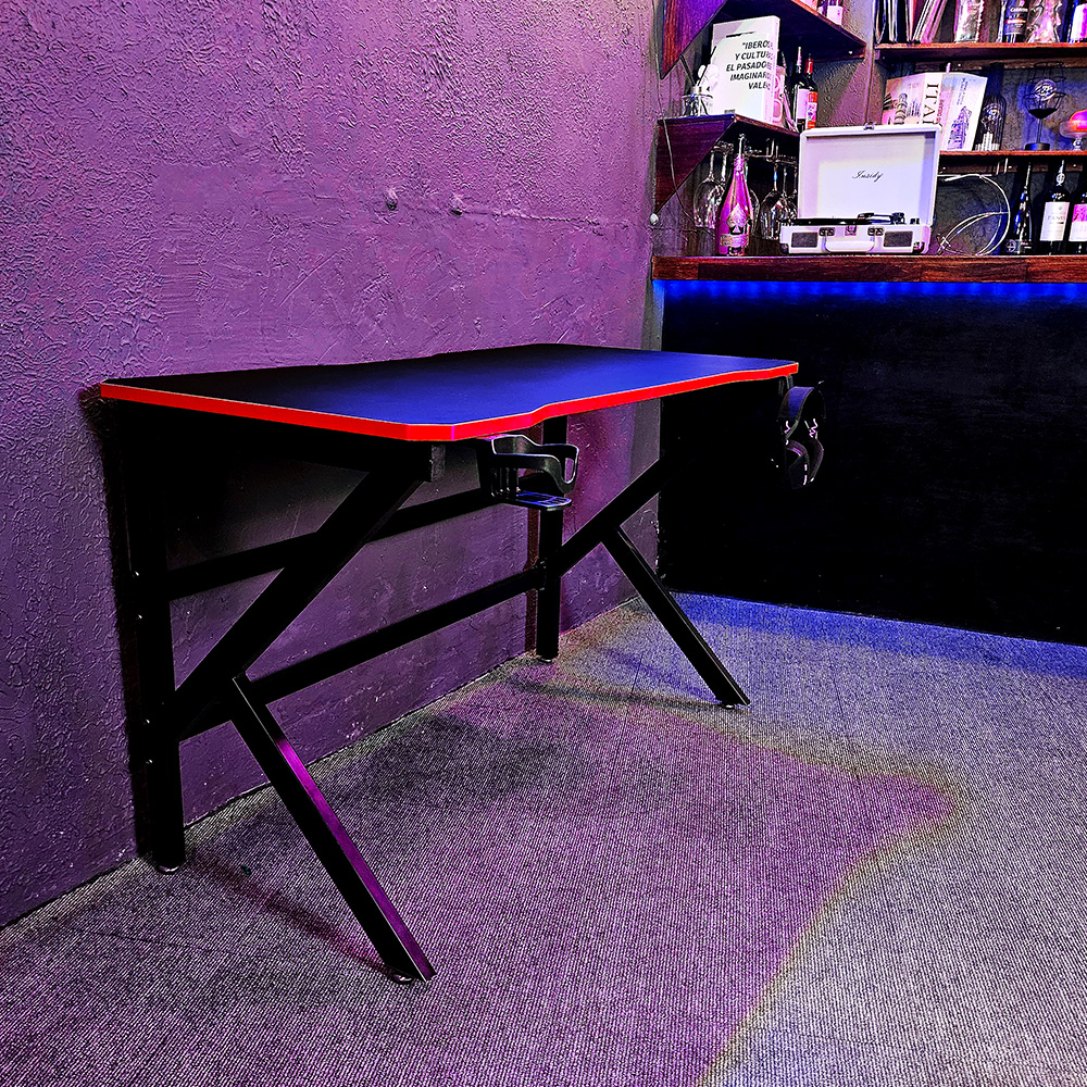 엑소티카 게이밍 책상 철제 1인용 컴퓨터 데스크 K형  블랙 800 TXB-8674K