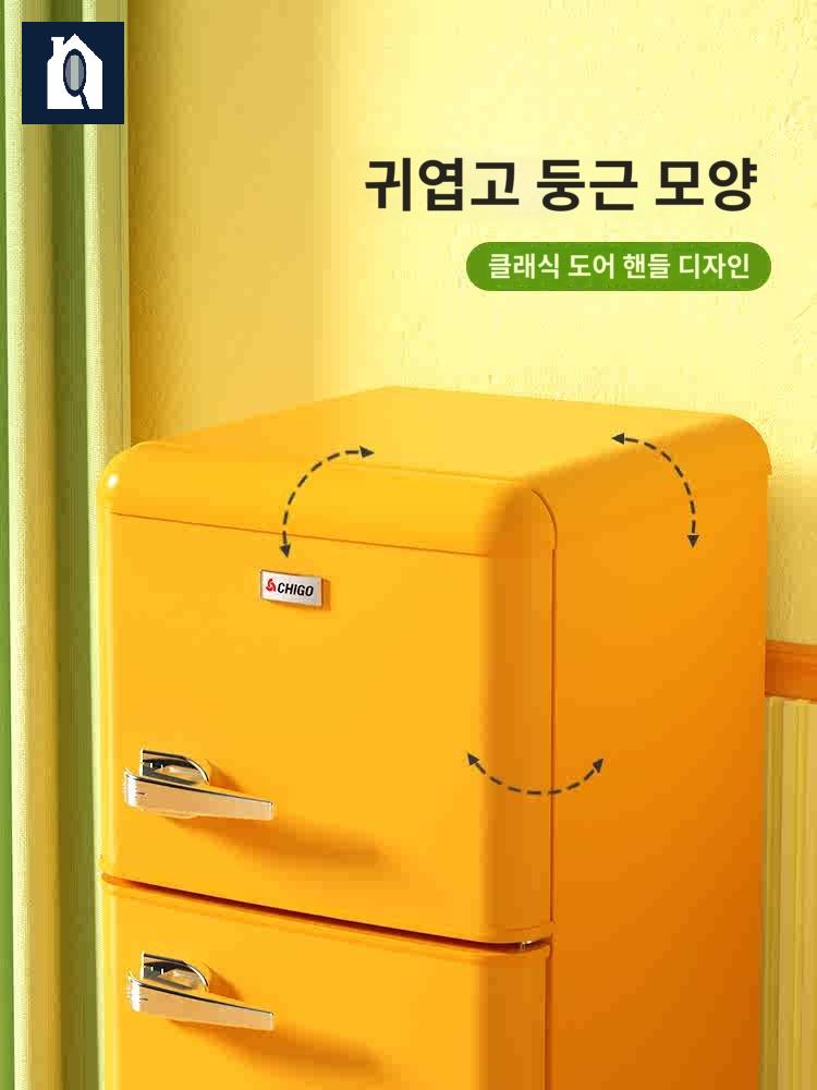 도어 작은냉장고 술장고 음료 가정용 레트로냉장고 사무실 - 상세 이미지 4